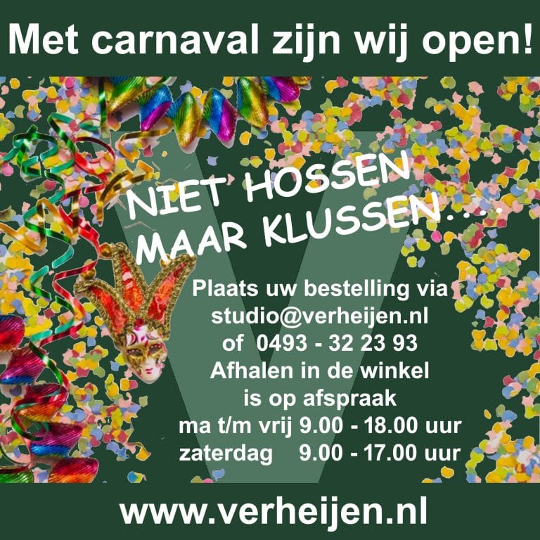 Open tijdens carnaval